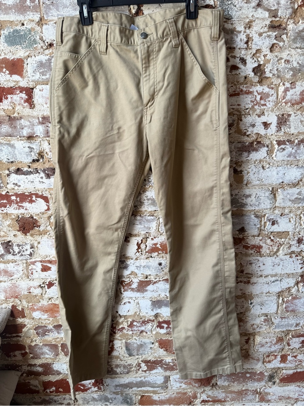 Carhartt Men's Straight Khaki Twill Relaxed Fit Pants - Tan
